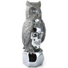 7.8" Tera-Hertz Hand Carved Crystal Skull and Owl Sculpture, Crystal Healing view 3