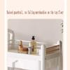 GRRICEPL Rolling Utility Cart, 3-Tier Esthetician Cart, Medical Cart Shelf, Optional with Basin Or Small Trash Can (Color : White-A, Size : 52x37x90cm) view 4