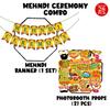 27 Pcs Mehandi Props for Photoshoot & 1 Pcs Mehndi Ceremony Banner Mehndi Props for Bride and Family Mehndi for Mehndi Ceremony Mehendi Backdrop Decoration Items view 2
