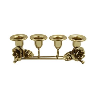 HEXEH Candlestick Holders Wrought Iron Holder 4 Arms Flower Candlestick Ornaments for Wedding Dining Table Romantic Dinner Home Decorations Decorative Candlestick Holder (Color : Iron Flower)
