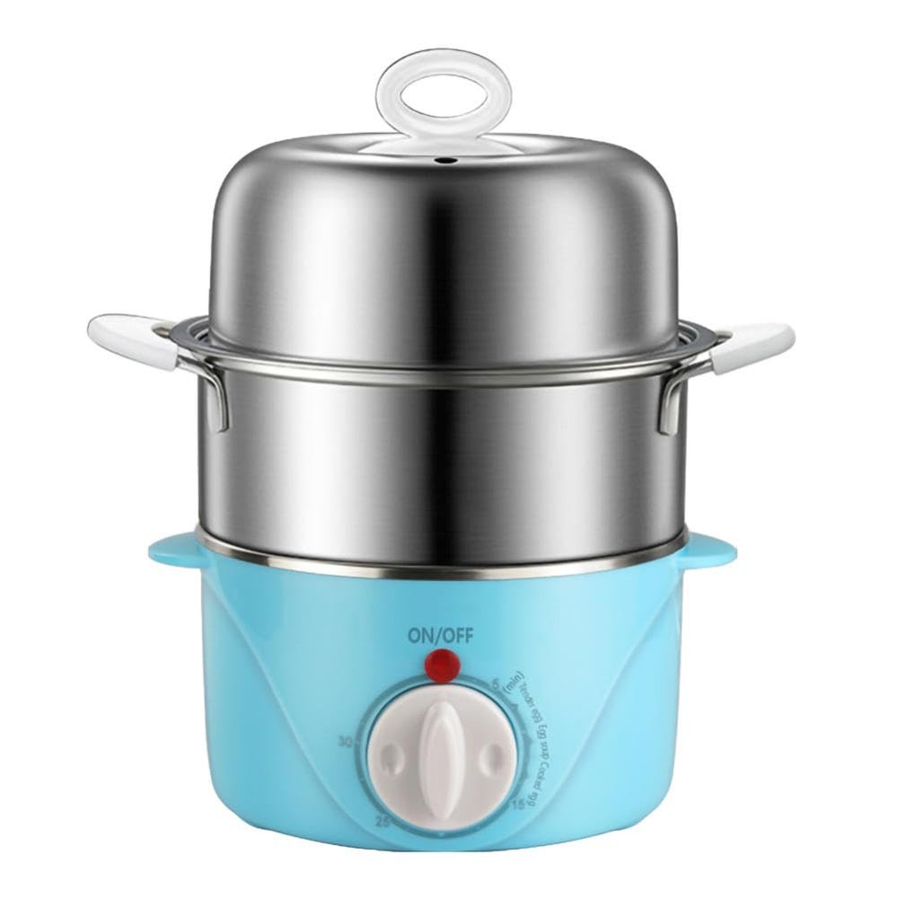 KALWEL,Double Layer Egg Cooker Stainless Steel,Egg Cooker,Microwave Egg Cooker,Hard Boiled Egg Cooker,Electric Steamer,Electric Egg Cooker,(110V) 14 Eggs Capacity - Suitable for Eggs,Pumpkin,Tortillas