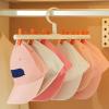 Plastic Drying Rack, Multifunctional Sock Clips with 6 Clips, Drying Rack for Socks Lingerie, 360 Degree Rotatable Laundry Hanger for Home, Bedroom(White Orange) view 2