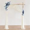 LKPOMI Artificial Wedding Arch Flower Swag Set of 2, Wedding Flowers Rose Floral Arrangement Swag Wedding Arch Decor for Wedding Ceremony and Reception Backdrop Decoration (Blue) view 3
