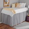 Dorm Bed Skirt, Dorm Room Dust Ruffled Bed Skirt, Twin-XL Size 100% Microfiber Bed Skirt, Extra Long 39" x 80" Dorm Room Bed Skirt, Twin-XL (50 Inch Drop, Light Grey Solid) view 3