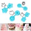 4PCS Flowers Fondant Moulds, Silicone Flower Moulds Flower Shape Chocolate Candy Moulds Set Handmade Soap Moulds Candy Making with Cutter for Wedding, Parties,DIY Crafts view 3