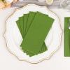 20 Olive Green Rectangular 17x12 in Disposable Airlaid Paper Dinner Table Napkins Party Events Reception Tableware Home Decorations view 2