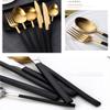 UKBYN Matte Black Silverware Set for 18,Satin Finish 72-Piece Premium 18 10 Stainless Steel Flatware Set,Kitchen Utensil Tableware Cutlery Set for Home Restaurant Hotel Apartment Black Handle view 2