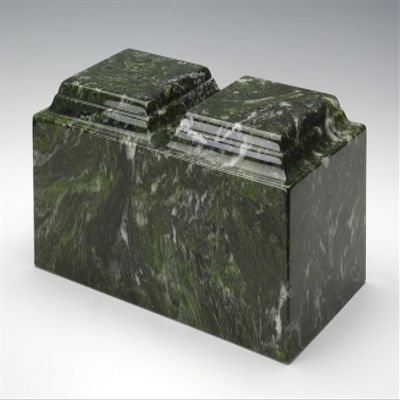 At Peace Memorials Cultured Marble Companion Urn 420 Cubic Inches (Verde)