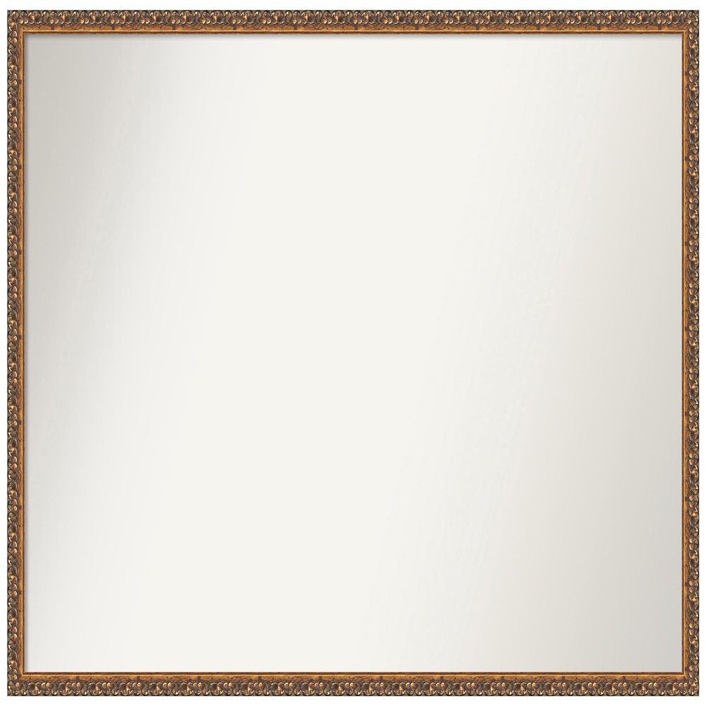 Amanti Art Bronze Bathroom Mirror for Over Sink, 34x48 Custom Made Antique Bronze Rectangle Vanity Mirror, Oversize Traditional Wood Frame, Hangs Horizonally and Vertically, Wall Decor