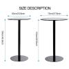 DMCHENGMA Round Cocktail Bar Table with Metal Base, Tall Pub Bistro Table, Counter Bar Height Table for Kitchen, Dining Room, Living Room (Size : 60x104cm) view 2