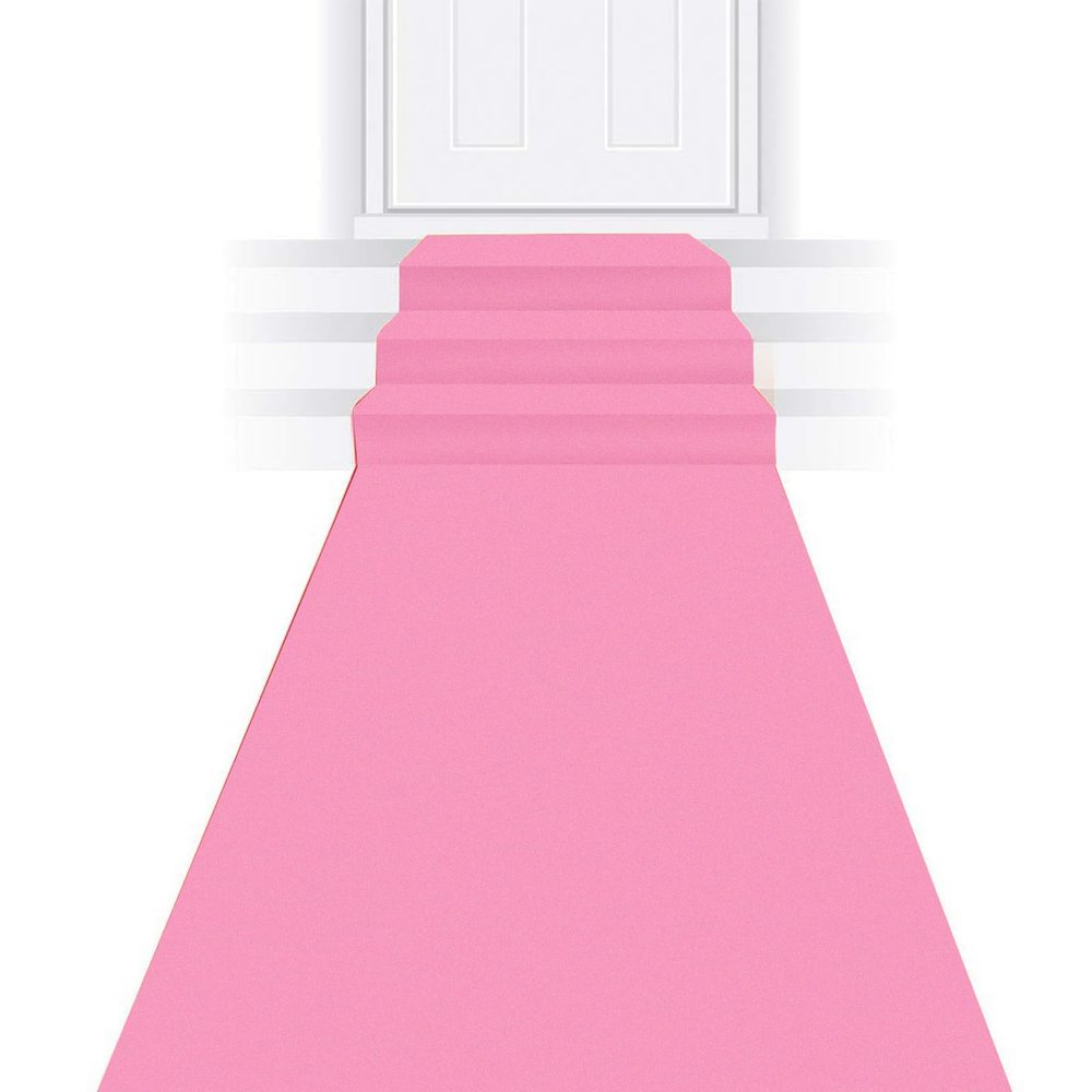 Hamankim Wedding Party Hallway Exhibition Runner Carpet Pink Rug Event Ceremony Aisle Stairs Carpets for Weddings Decoration Church Party Prom Beach Outdoor 2mm Thickness (Size : 1x50m)