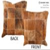Cowhides Direct Genuine Cowhide Throw Pillow (Patchwork, 20x20) - Authentic Brazilian Cowhide Pillow Cover with Plush Inserts - Luxury Cow Fur Pillow for Home Dcor view 2