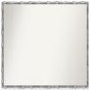 Amanti Art Silver Bathroom Mirror for Over Sink, 34x48 Custom Made Scratched Wave Chrome Rectangle Vanity Mirror, Oversize Traditional Wood Frame, Hangs Horizonally and Vertically, Wall Decor view 1