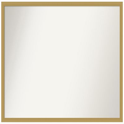 Amanti Art Gold Bathroom Mirror for Over Sink, 34x48 Custom Made Grace Brushed Gold Narrow Rectangle Vanity Mirror, Oversize Casual Wood Frame, Hangs Horizonally and Vertically, Wall Decor
