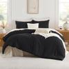 Andency Black Comforter Full Size, Boho Soft Fluffy Warm Lightweight Bedding Comforter Sets for Full Bed, 3 Pieces Chevron Tufted Aesthetic Microfiber Lightweight Comforter Set view 2