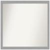 Amanti Art Silver Bathroom Mirror for Over Sink, 35x49 Custom Made Brushed Nickel Rectangle Vanity Mirror, Oversize Modern Wood Frame, Hangs Horizonally and Vertically, Wall Decor view 1
