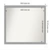 Amanti Art Silver Bathroom Mirror for Over Sink, 35x49 Custom Made Brushed Nickel Rectangle Vanity Mirror, Oversize Modern Wood Frame, Hangs Horizonally and Vertically, Wall Decor view 3