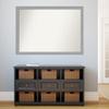 Amanti Art Silver Bathroom Mirror for Over Sink, 35x49 Custom Made Brushed Nickel Rectangle Vanity Mirror, Oversize Modern Wood Frame, Hangs Horizonally and Vertically, Wall Decor view 4