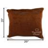 Cowhides Direct Genuine Cowhide Throw Pillow (Solid Brown, 20x20) - Authentic Brazilian Cowhide Pillow Cover with Plush Inserts - Luxury Cow Fur Pillow for Home Dcor view 4