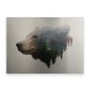 Davies Babies 'Pacific Northwest Black Bear' Floating Brushed Aluminum Art view 1