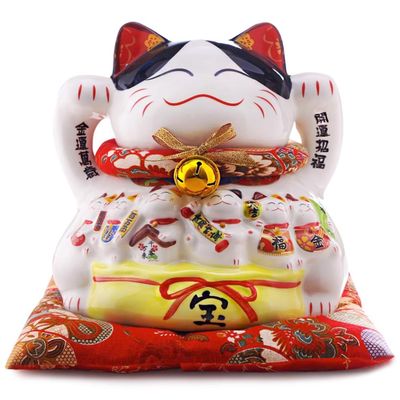 21cm Maneki Neko Ceramic Decoration Creative Home Savings Tank