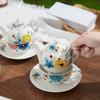ZARUX Teapot and Cup Set Teapot and Cup Set for 1, Tea for One Teapot and Cup Set, One Cup Teapot, Bone China Tea Set, Tea Pot Gift Sets for Women-Pot 500ml,Cup 350ml (Color : B) view 4