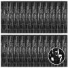 20 Pack Black Foil Curtain 3.2ft x 8.2ft Metallic Tinsel Fringe Streamer Backdrop for Birthday Party Decorations Photo Booth (Black) view 1