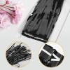 20 Pack Black Foil Curtain 3.2ft x 8.2ft Metallic Tinsel Fringe Streamer Backdrop for Birthday Party Decorations Photo Booth (Black) view 4