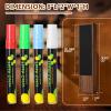 4PCS Chalkboard Beer Tap Handle Keg Handle Keg Tap Handle Walnut Tap Handles for Kegerator Beer Faucet with 4PCS Pen view 4