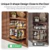 Lazy Susan Organizer Spice Rack - Spice Organization for Cabinet Height Adjustable Rotating Lazy Turntable, Pantry Kitchen Wood Revolving Seasoning Organizer (12 Inch) view 4