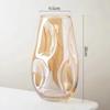 AISEER Light Luxury Style Irregular Shaped Glass Vase - Transparent Shaped Irregular Light Luxury Simple Glass Vase, for Decorative Center Vases,Table Decor,vases Suitable for Home Decoration view 3