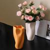 AISEER Modern Bud Vase Water Wave Ceramic Vase Large Flower Vases Arrangement Flower Arrangement Living Room Table Top Home Decoration Art Flower Vessel view 2
