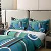 100% Cotton Geometric Comforter Cover Queen,Oil Painting Duvet Cover Watercolor Bedding,Circles Bedding Set,Blue Green Black Grey Quilt Cover,Modern Artwork Bedspread Cover with Zipper& Ties view 4