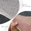 Sungea 4ft Abstract Round Rug,Soft Washable Non-Slip Sun and Mountain Circle Kids Room Rugs,Chic Faux Wool Low-Pile Circular Throw Rugs for Entryway/Bedroom/Nursery/Living Room/Bathroom(Grey) view 4