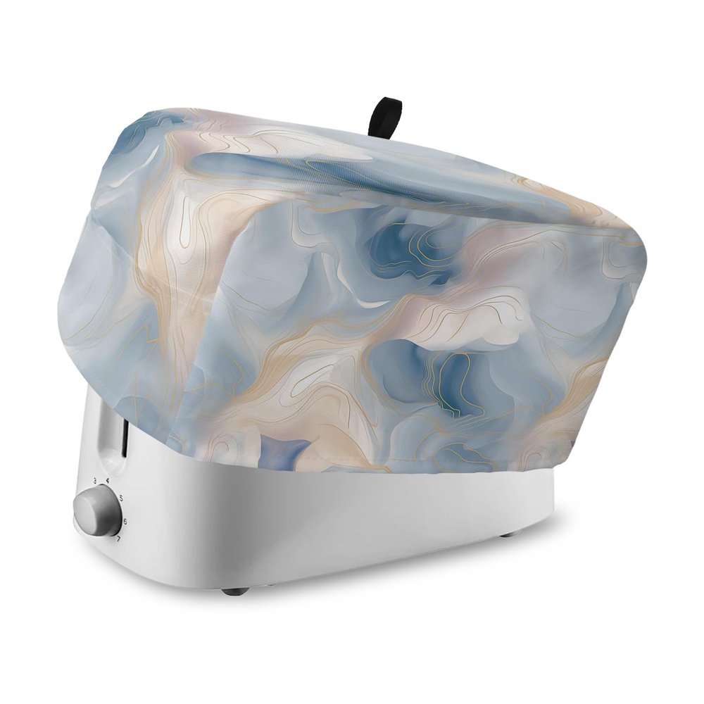 Colorful Marble 4 Slice Toaster Cover Small Appliance Cover Toaster Dustproof Fingerprint Protectors Machine Washable, Abstract Gradual Romantic Aesthetics Marbling