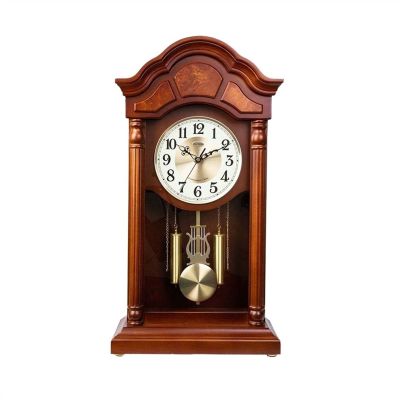 Desk Clock Wooden Clock Hour Reporting Living Room Retro Decorative Desk Clock Large Quartz Clock Clock Quartz