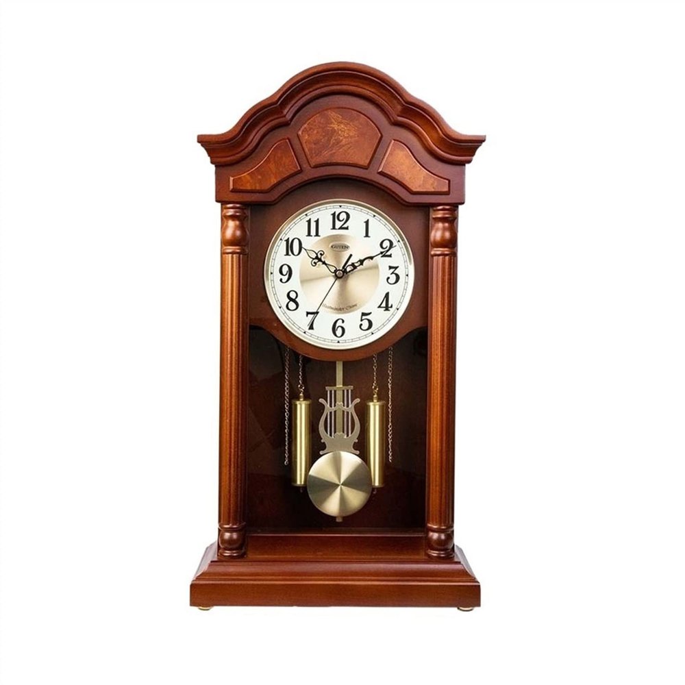 Desk Clock Wooden Clock Hour Reporting Living Room Retro Decorative Desk Clock Large Quartz Clock Clock Quartz