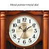 Desk Clock Wooden Clock Hour Reporting Living Room Retro Decorative Desk Clock Large Quartz Clock Clock Quartz view 4