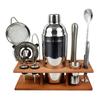 Bartender Kit Cocktail Shaker Set 11 Pcs Cocktail Shaker Set Bartender Kit with Stand Stainless Steel Bar Tool Set for Home Bar Cocktail Shaker Kit Cocktail Making Set (Color : Silver, Size : 550ml view 1