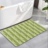 Abstract Geometric Bath Mat Rug Quick Dry Absorbent Rubber Backed Bathroom Mat Green Minimalist Bathroom Rugs Fit Under Door-Bath Mats Shower Rug for Bathroom Floor Mat in Front of Sink 24"x 36" view 1