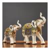 AOPPLSOT Elephant Sculpture Decorative Elephant Figurine Statue Decoration Living Room Office Bookcase Bedroom Resin Decor for Mom,Set l+m view 1