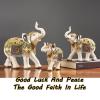 AOPPLSOT Elephant Sculpture Decorative Elephant Figurine Statue Decoration Living Room Office Bookcase Bedroom Resin Decor for Mom,Set l+m view 4