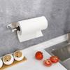 Gewtur Single Hand Operable Paper Towel Holder Under Cabinet with Damping Effect, Self Adhesive Paper Towel Roll Holder Wall Mounted for Kitchen Bathroom, SUS304 Stainless Steel Brushed Nickel view 3