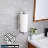 Gewtur Single Hand Operable Paper Towel Holder Under Cabinet with Damping Effect, Self Adhesive Paper Towel Roll Holder Wall Mounted for Kitchen Bathroom, SUS304 Stainless Steel Brushed Nickel view 4