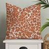 MangGou Orange and Light Brown Leopard Pillow Case Cheetah Throw Pillow Animal Print Cushion Cover Orange and Light Brown Antelope Pillow Covers 26x26in Pillowcase Decor for Couch Sofa Bed Car view 1