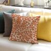 MangGou Orange and Light Brown Leopard Pillow Case Cheetah Throw Pillow Animal Print Cushion Cover Orange and Light Brown Antelope Pillow Covers 26x26in Pillowcase Decor for Couch Sofa Bed Car view 3
