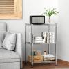 M MZG 450 lbs Wire Storage Shelving 3-Tier Utility Shelving Unit Steel Organizer Wire Rack for Home,Kitchen,Office,Chrome(11.8" D x 17.7" W x 26.4" H) view 2