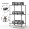 M MZG 450 lbs Wire Storage Shelving 3-Tier Utility Shelving Unit Steel Organizer Wire Rack for Home,Kitchen,Office,Chrome(11.8" D x 17.7" W x 26.4" H) view 3