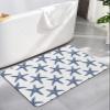 ALAGEO Summer Starfish Bath Mat Rug Quick Dry Absorbent Rubber Backed Bathroom Mat Beach Navy Blue Bathroom Rugs Fit Under Door-Bath Mats Shower Rug for Bathroom Floor Mat in Front of Sink 24"x 36" view 1