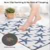 ALAGEO Summer Starfish Bath Mat Rug Quick Dry Absorbent Rubber Backed Bathroom Mat Beach Navy Blue Bathroom Rugs Fit Under Door-Bath Mats Shower Rug for Bathroom Floor Mat in Front of Sink 24"x 36" view 4